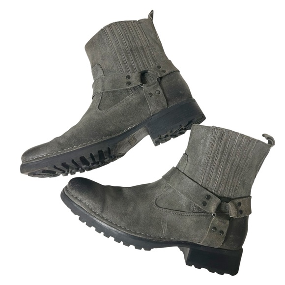 RJ Colt Minor Men’s Boots Leather Upper Gray Sz 11 Western Style Studded - Picture 1 of 11